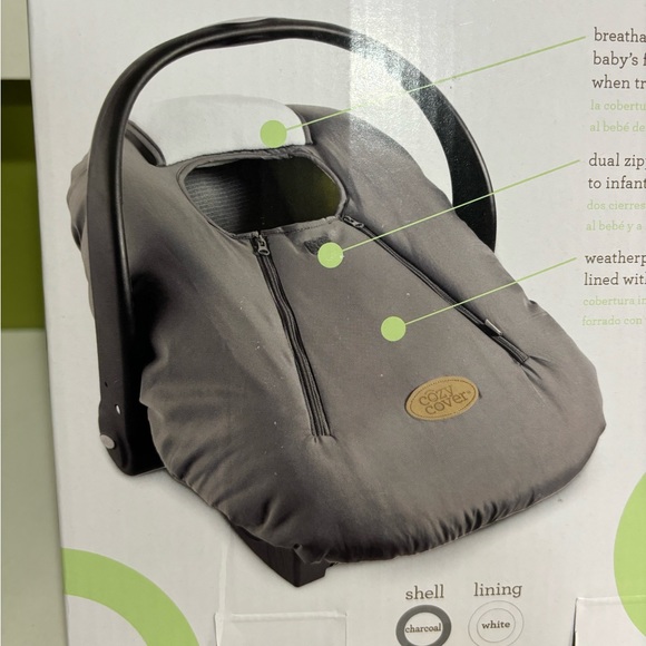 Cozy Cover Infant Carrier Cover Charcoal One Size - Picture 2 of 10